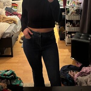 Vanilla Star Dark Blue Boot Cut Jeans